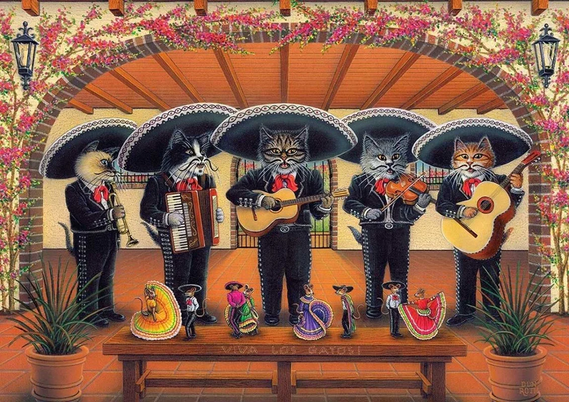 خرید پازل آرت 500 تکه «گروه میو فلامنکو» Art Puzzle Flamenco Meow Group 500 pcs 5082