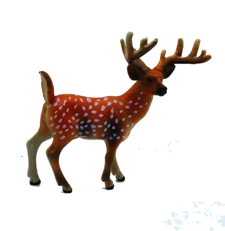 خرید فیگور حیوان وحشی فیگور «آهو شاخ دار» فیگور مدل واقعی حیوانات، مجسمه حیوان، مدل شبیه سازی شده حیوان Antlered Deer Simulation Model Wild Animals Figure