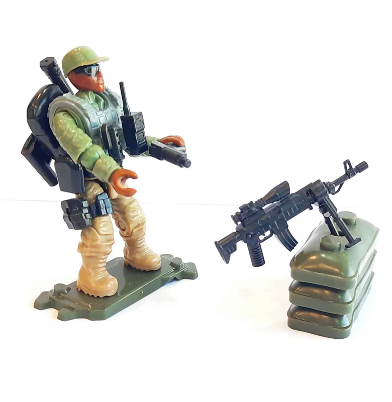 خرید لگو «سرباز نیروی ویژه با تجهیزات نظامی»، لگو ارتشی، لگو نظامی لگو سرباز، لگو آدمکی، مینی فیگور آدمک، مینی فیگور لگویی  X-Block Special Troops Military Soldier minifigures Lego Series XJ-981A