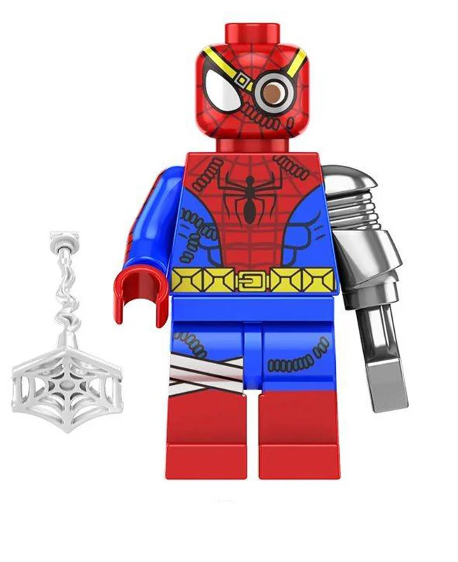 لگو «اسپایدرمن یک چشم اسپایدرمن سیبورگ»  خرید آدمک لگویی فله مینی فیگور لگویی  Kopf Minifigures Lego Cyborg Spider-man KF1946