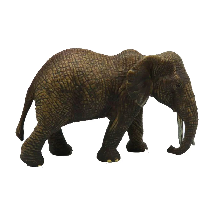 خرید فیگور حیوان وحشی فیگور «فیل با خرطوم پایین» فیگور مدل واقعی حیوانات، مجسمه حیوان، مدل شبیه سازی شده حیوان Elephant With Trunk Down Simulation Model Wild Animals figure