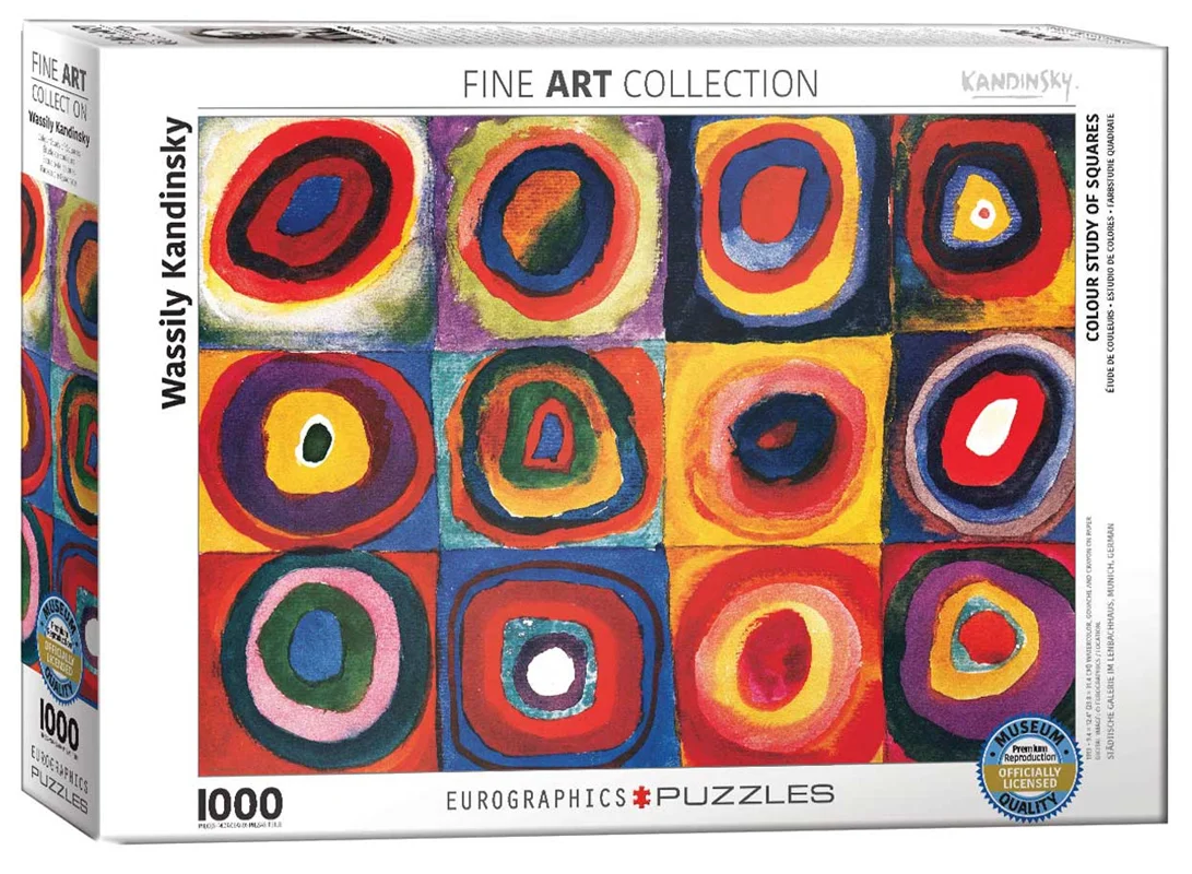 پازل رنگ، پازل مربع، پارل مطالعه، پازل یوروگرافیک 1000 تکه پازل «مربع های مطالعه رنگ» Eurographics Puzzle Colour Study Squares 6000-1323