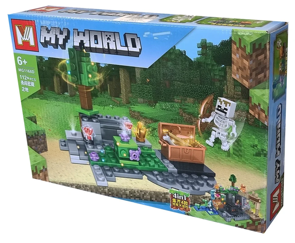 خرید لگو اسکلت، لگو راز، لگو ماینکرفت، لگو ماینکرافت، لگو باتلاق، لگو خرس لگو «ماینکرفت، اسکلت و راز پنهان» Lego MW My World Minecraft Skeletons and hidden secrets MG1168D