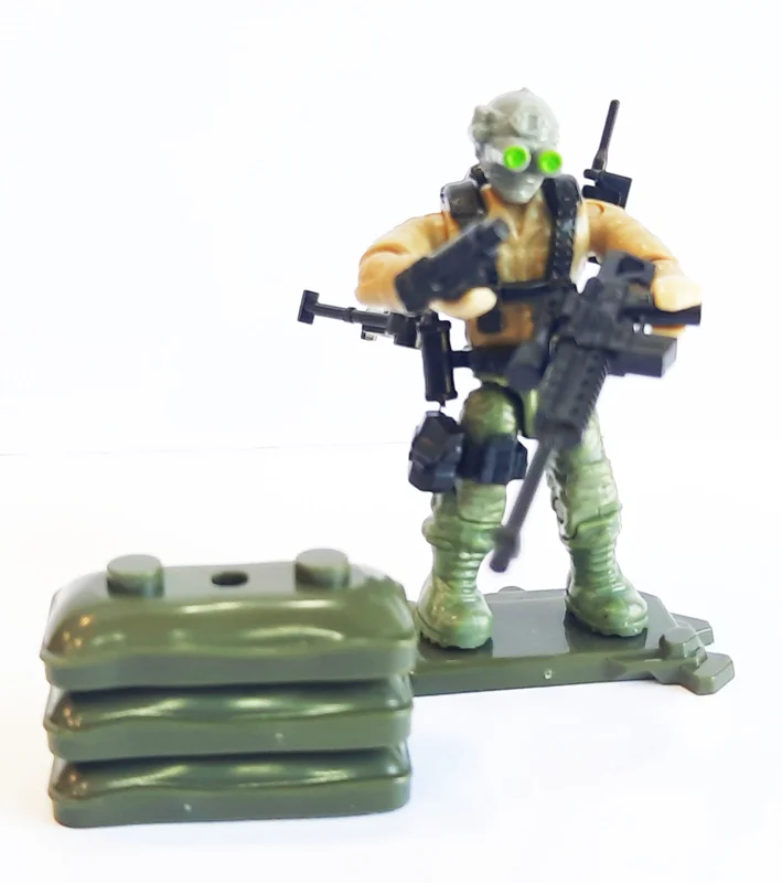 خرید لگو «سرباز نیروی ویژه با تجهیزات نظامی»، لگو ارتشی، لگو نظامی لگو سرباز، لگو آدمکی، مینی فیگور آدمک، مینی فیگور لگویی  X-Block Special Troops Military Soldier minifigures Lego Series XJ-981E
