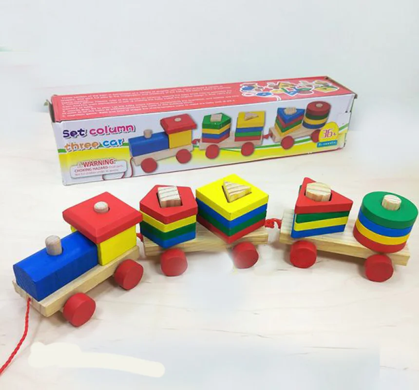 خرید بازی فکری «قطار چوبی مونته سوری» Play Wooden Toys Montessori Train 004 game