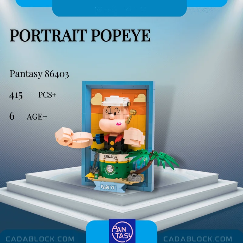 لگو ملوان زبل، لگو پاپیه لگو 3 بعدی خرید لگو پانتاسی «تصویر سه بعدی Popeye پاپیه» Pantasy Blocks Pantasy x POPEYE 3D picture PAN-86403
