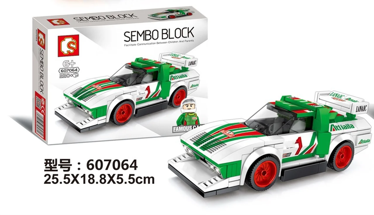 خرید لگو سمبو بلاک تکنیک «ماشین لانسیا استراتوس Sembo Block Famous Car Lancia Stratos HF Technic 607064