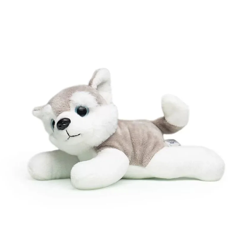 خرید اسباب بازی عروسک پولیشی یانیک تویز «سگ هاسکی خوابیده» Yanic Toys husky dog sleeping Plush Doll AF100241