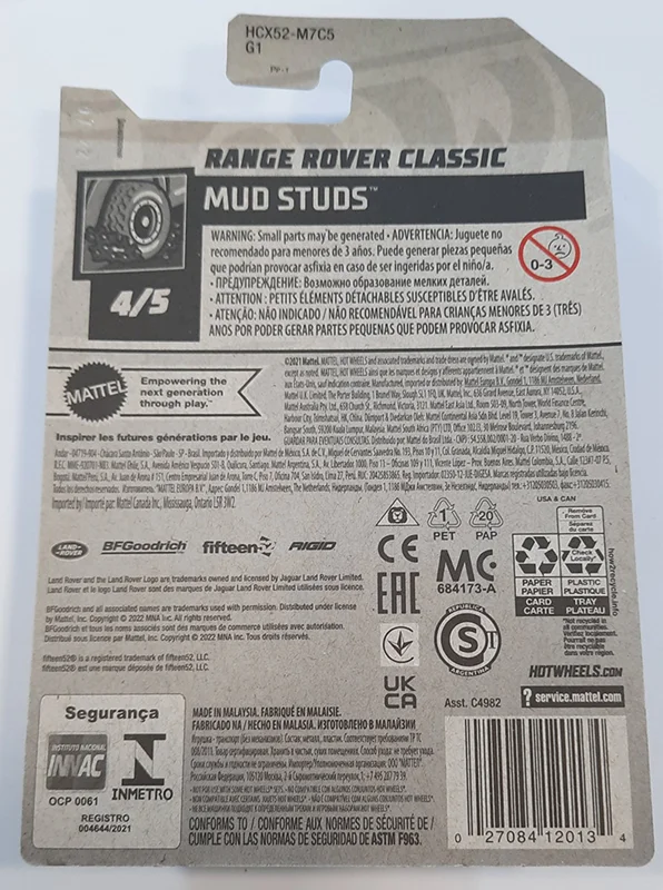 خرید ماشین فلزی هات ویلز ماشین «رنج رور کلاسیک» ماشین فلزی Hot Wheels Range Rover Classic Mud Studs 4/5 159/250
