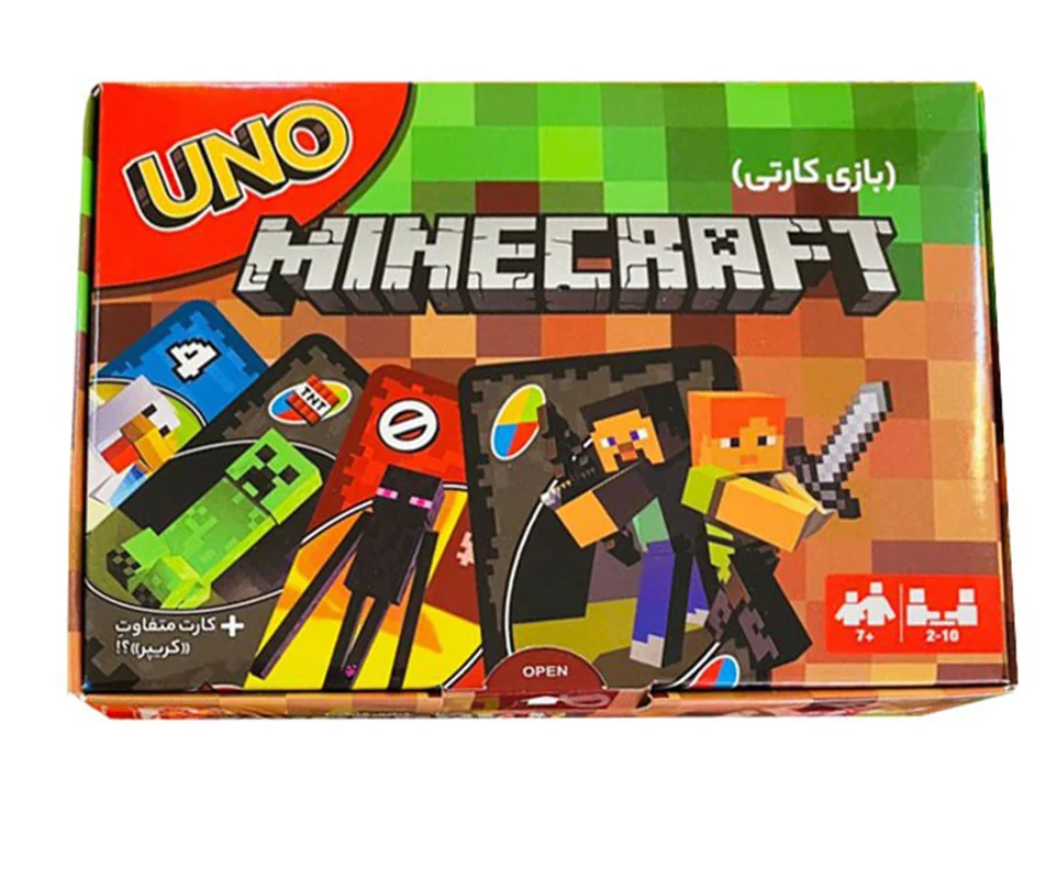 خرید بازی فکری اونو ماینکرفت Uno Minecraf Cart game