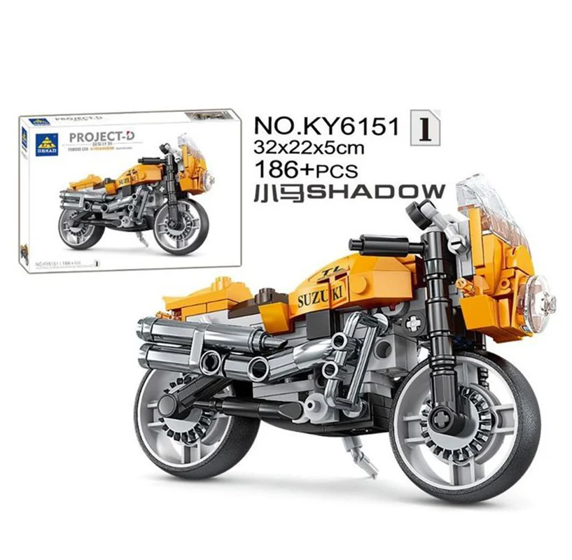 خرید لگو کازی «موتور سیکلت شدو سوزوکی» لگو  Kazi  lego Blocks Model Team Project-D Shadow SUZUKI KY6151-1
