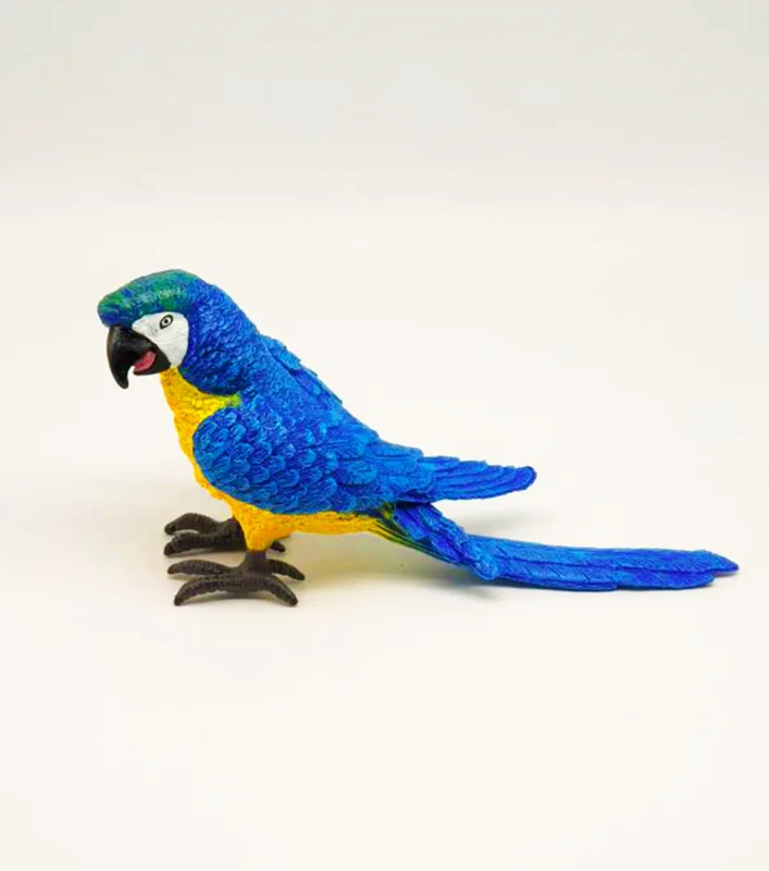 خرید فیگور حیوان فیگور پرنده فیگور «طوطی آبی» فیگور مدل واقعی حیوانات، مجسمه حیوان، مدل شبیه سازی شده حیوان Animal Paradise Blue Parrot Simulation Model Wild Animals Figure PL127-2594