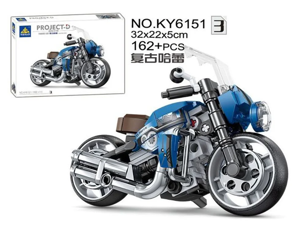 خرید لگو کازی «موتورسیکلت کلاسیک هارلی لاکچری» لگو  Kazi Blocks Model Team Project-D CLASSIC HARLEY LUXURY KY6151-3