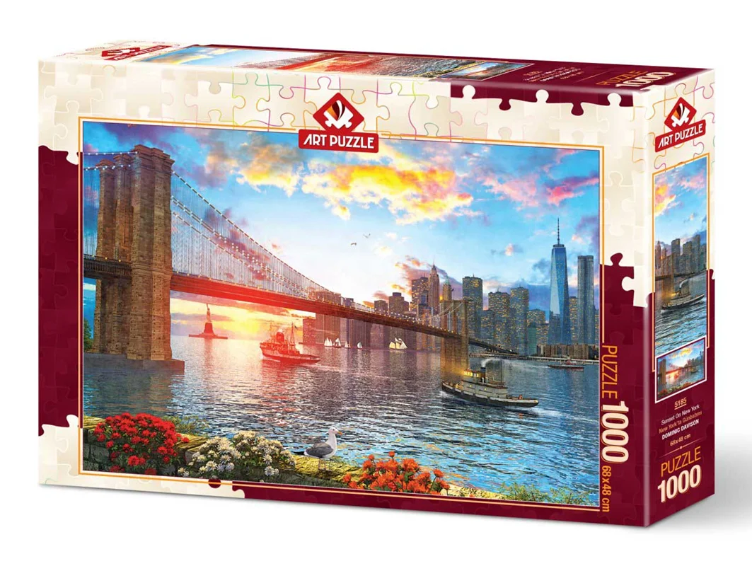 آرت پازل 1000 تکه «غروب آفتاب در نیویورک»  Heidi Art Puzzle Sunset On New York 1000 pcs 5185