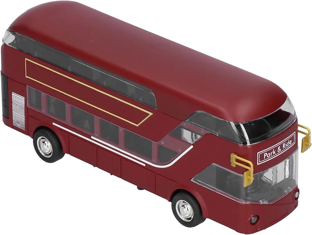 خرید ماشین فلزی یدینگ «اتوبوس دو طبقه عقبکش موزیکال، نور و صدا» ماشین فلزی Yeading Toys Luxury Bus Metal double-decker bus Yeading YD629