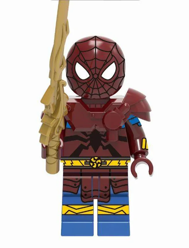 خرید آدمک لگویی فله مینی فیگور لگویی « مرد عنکبوتی اسپایدر من با زره کان لان، از سری مارول»  Xinh Minifigures Lego Spider-man (K'un L'un Armor) XH1460