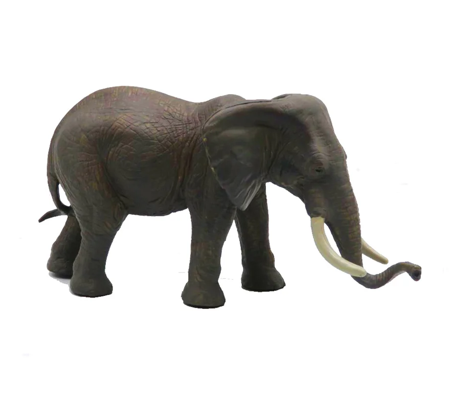 خرید فیگور حیوان وحشی فیگور «فیل با خرطوم افقی» فیگور مدل واقعی حیوانات، مجسمه حیوان، مدل شبیه سازی شده حیوان Elephant Horizontal Trunk Simulation Model Wild Animals figure