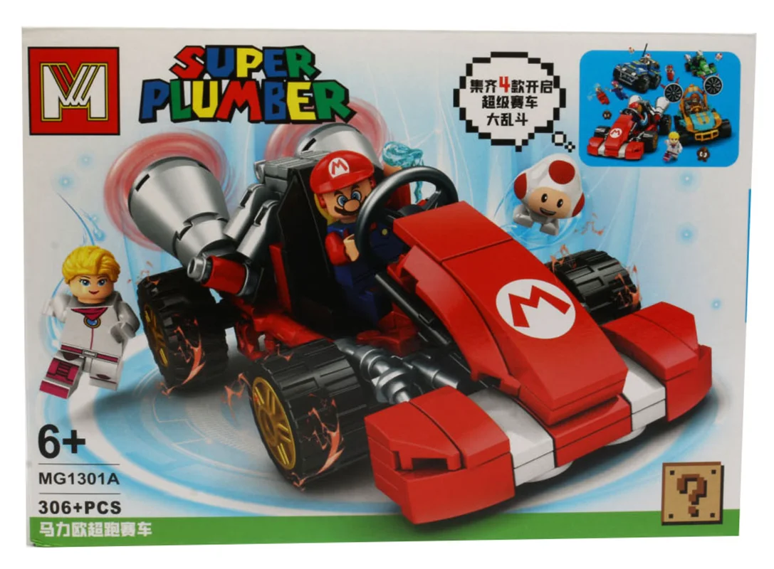 خرید لگو ماشین مسابقه، لگو ماریو، لگو شهری، لگو ماشین ماریو، لگو سوپر مسابقه ماریو، لگو «ماشین مسابقه ماریو»  Lego Super Mario car 1301A