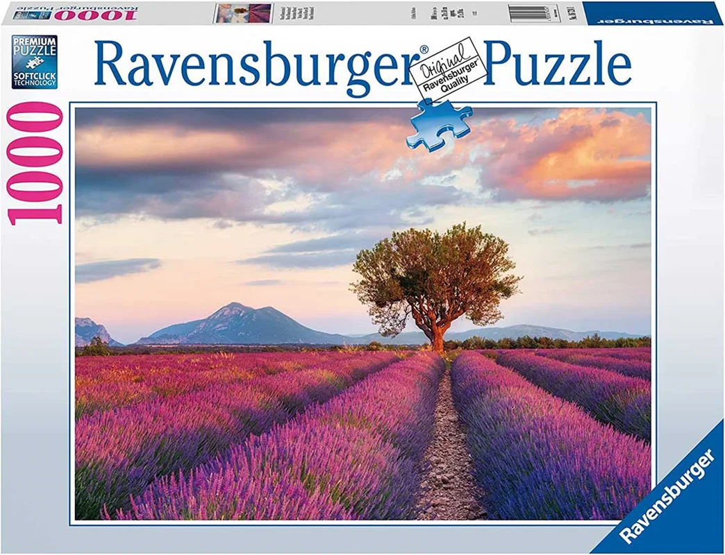 پازل رونزبرگر 1000 تکه «مزرعه لاوندر در ساعت طلایی» Ravensburger Puzzle Lavender Field in The Golden Hour 1000 Pieces 16724