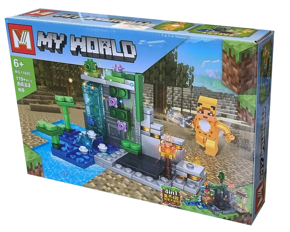 خرید لگو کویر، لگو ماینکرفت، لگو ماینکرافت، لگو باتلاق، لگو خرس لگو «ماینکرفت، باتلاق و خرس» Lego MW My World Minecraft Swamp and bear MG1168C