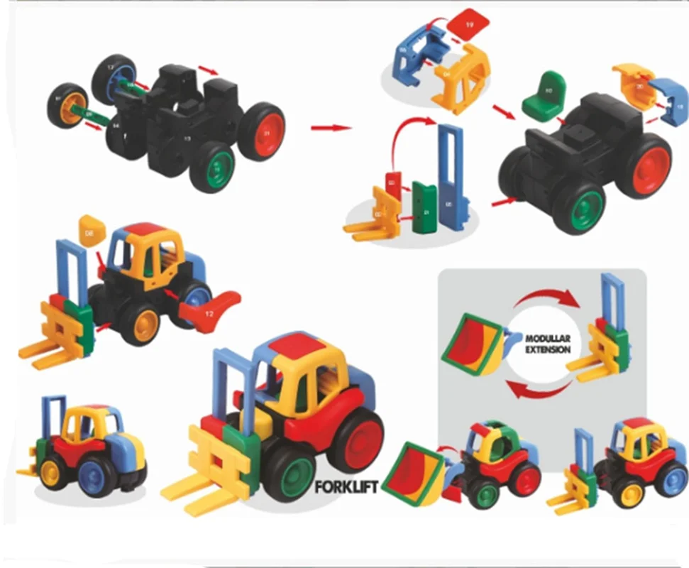 خرید بازی فکری ساختنی دوبی بازی «لگو لیفتراک» Itoy DoBe Lift Truck Lego F-11
