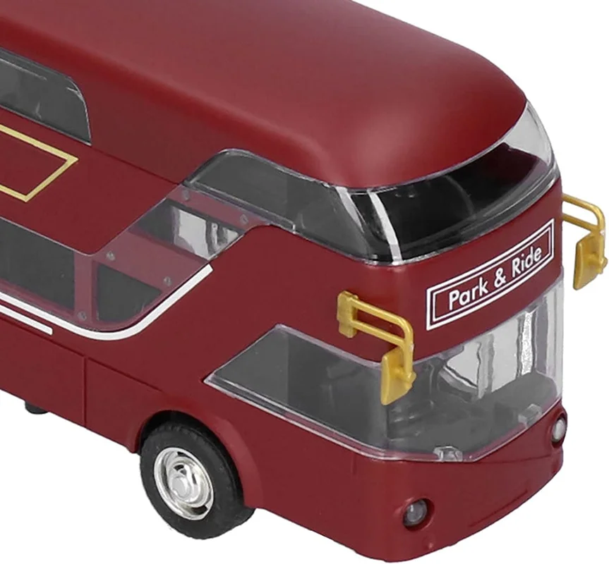خرید ماشین فلزی یدینگ «اتوبوس دو طبقه عقبکش موزیکال، نور و صدا» ماشین فلزی Yeading Toys Luxury Bus Metal double-decker bus Yeading YD629
