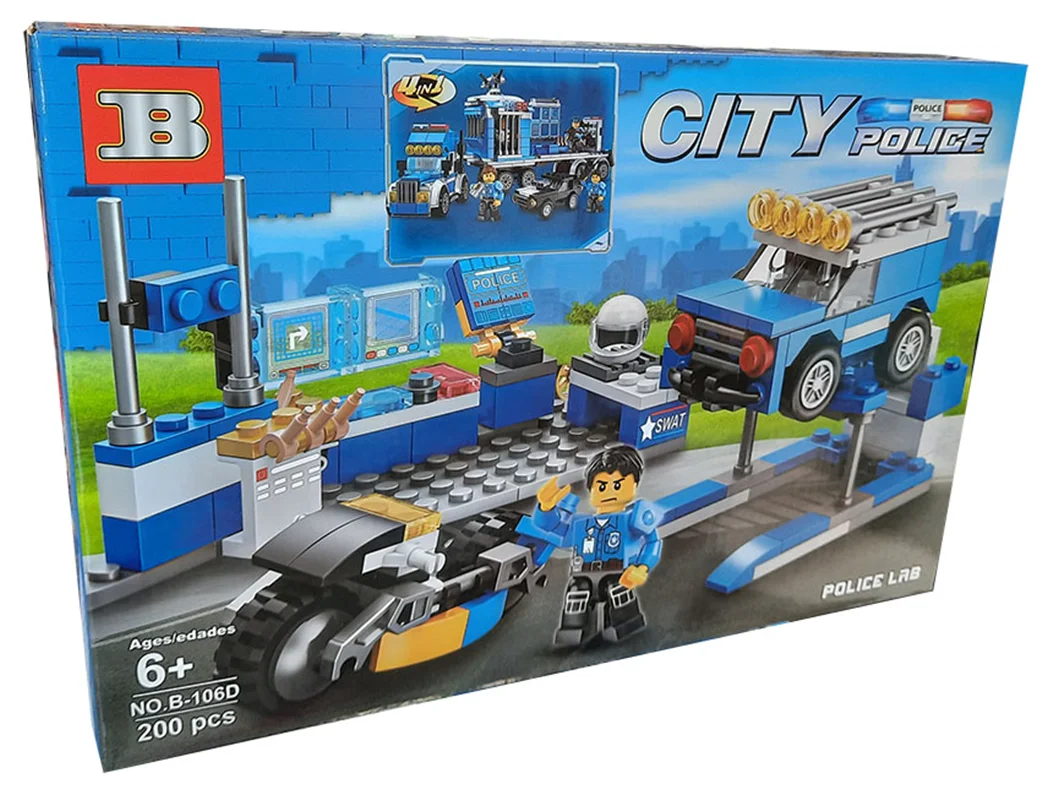 خرید لگو آزمایشگاه، لگو موتور پلیس، لگو ماشین پلیس، لگو تنظیم موتور، لگو مانیتور، لگو سیتی «آزمایشگاه پلیس» Lego City Police Lab B-106D