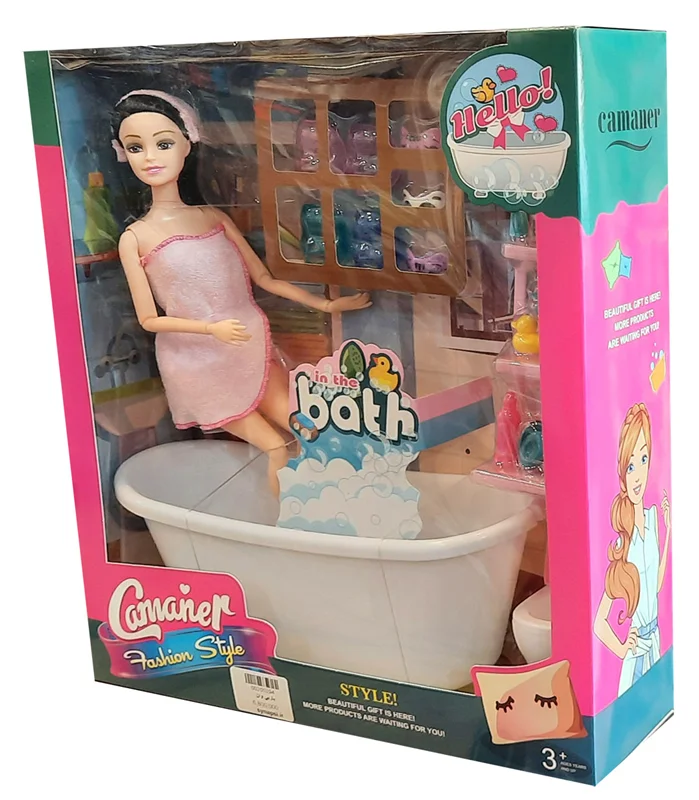 خرید اسباب بازی «عروسک همراه با ست حمام» Doll with bath KQ172