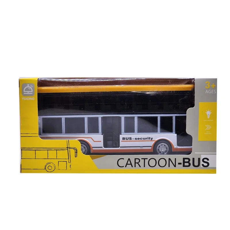خرید ماشین فلزی یدینگ «اتوبوس دو طبقه عقبکش موزیکال، نور و صدا» ماشین فلزی Yeading Toys Bus Securtity Metal double-decker bus Yeading YD632
