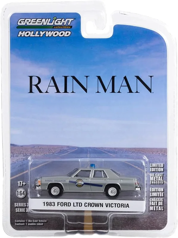 خرید ماشین فلزی فیلم مرد بارانی ماشین هالیوود ماشین فلزی گرین لایت ماشین «1983 فورد LTD کراون ویکتوریا فیلم هالیود راین من: مرد بارانی» ماکت فلزی  Greenlight Collectibles Hollywood Rain Man 1983 Ford LTD Crown Victoria 44960-D