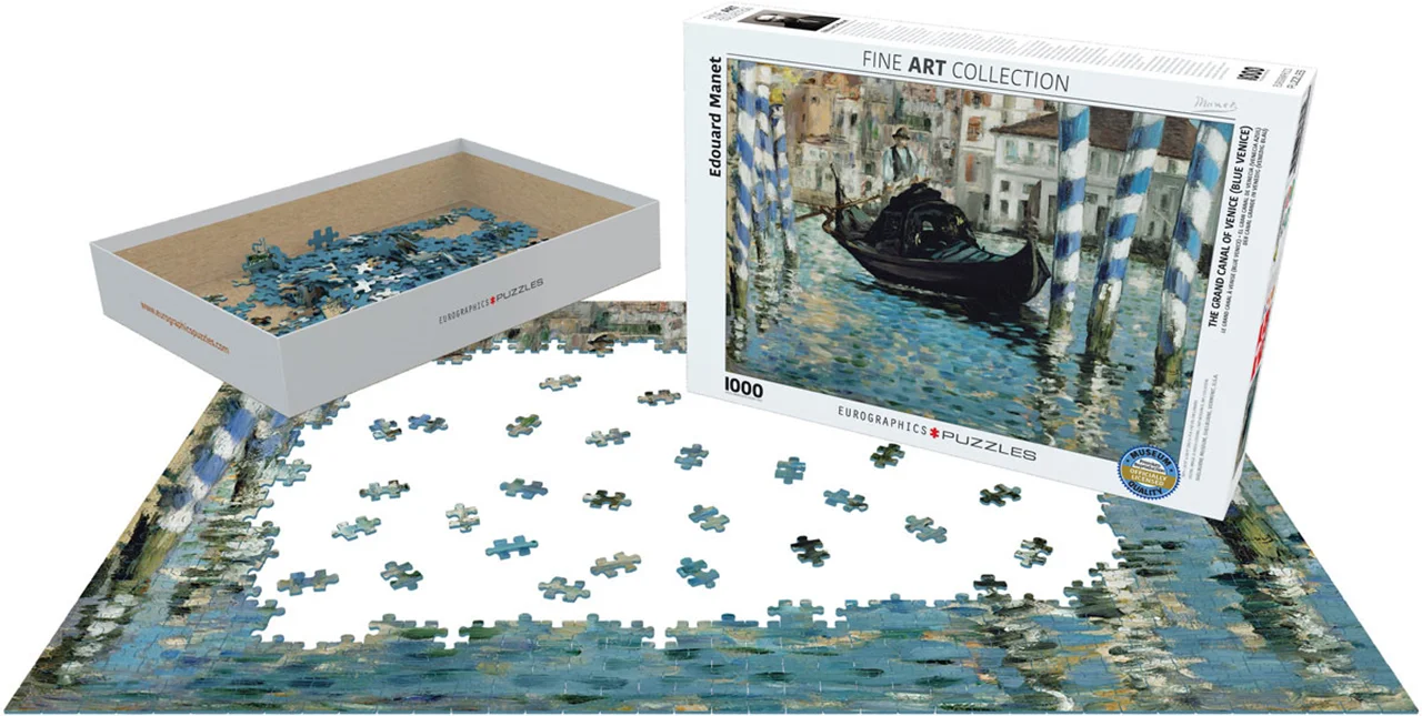 خرید پازل یوروگرافیک 1000 تکه «کانال بزرگ ونیز (ونیز آبی)» Eurographics Puzzle The Grand Canal of Venice (Blue Venice) 1000 pieces 6000-0828