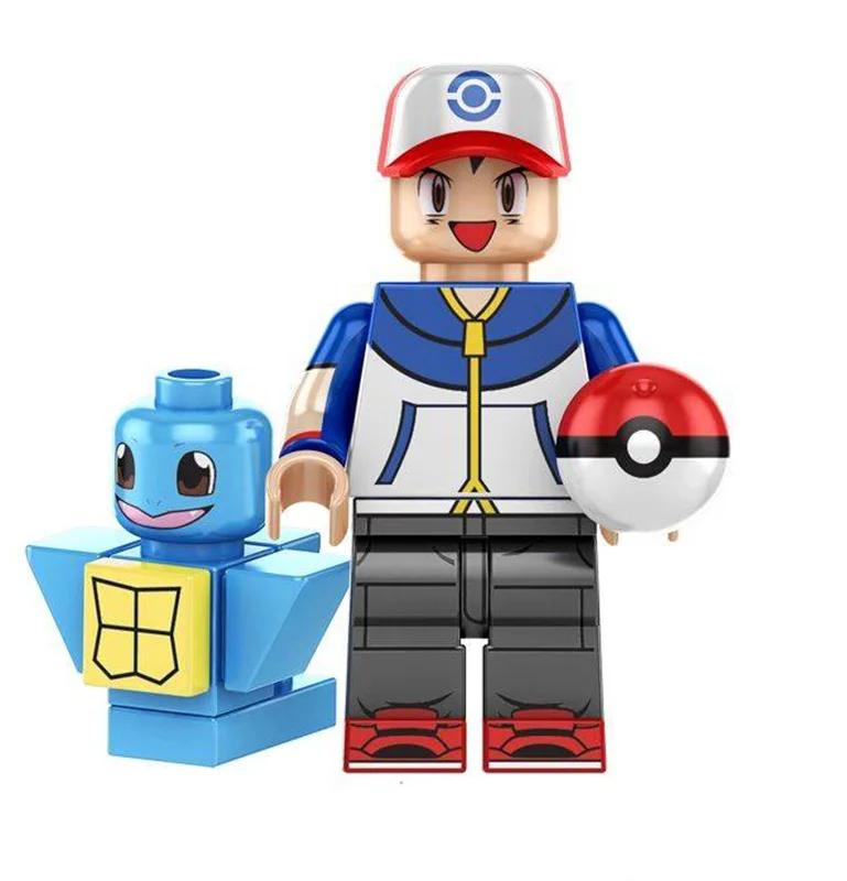 لگو «اش کچم از سری پوکومون»  لگو دیزنی خرید آدمک لگویی فله مینی فیگور لگویی  Kopf Minifigures Lego Pokemon Ash Ketchum KF1955