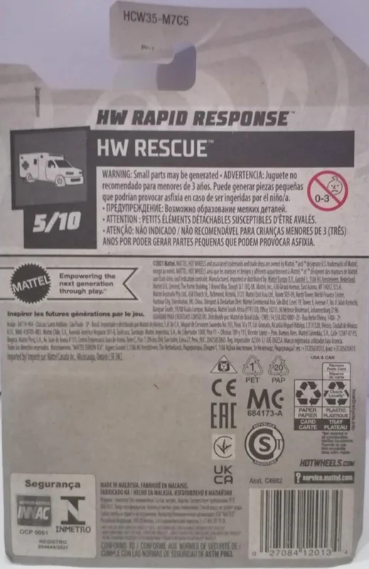 خرید ماشین فلزی ماکت فلزی هات ویلز «HW رپید رسپانس» ماشین فلزی Hot Wheels HW rapid Response HW Rescue red 5/10  205/250