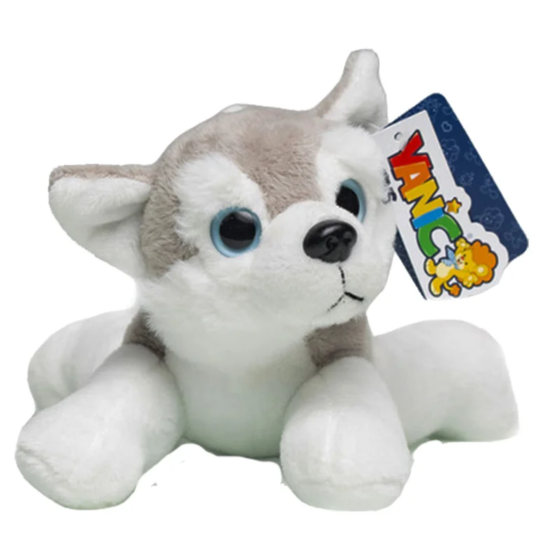 خرید اسباب بازی عروسک پولیشی یانیک تویز «سگ هاسکی خوابیده» Yanic Toys husky dog sleeping Plush Doll AF100241