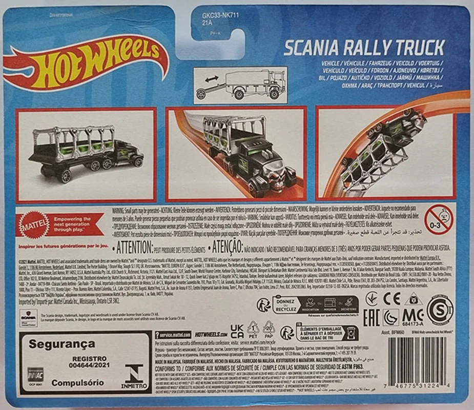 خرید ماشین فلزی هات ویلز کامیون «اسکانیا رالی تراک» کامیون فلزی Hot Wheels Truck Scania Rally Truck GKC33-NK711 21A BFM60