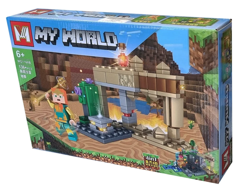 خرید لگو کویر، لگو ماینکرفت، لگو ماینکرافت، لگو ساختمان، لگو الکس، لگو «ماینکرفت، کویر و الکس» Lego MW My World Minecraft Desert and Alex MG1168B