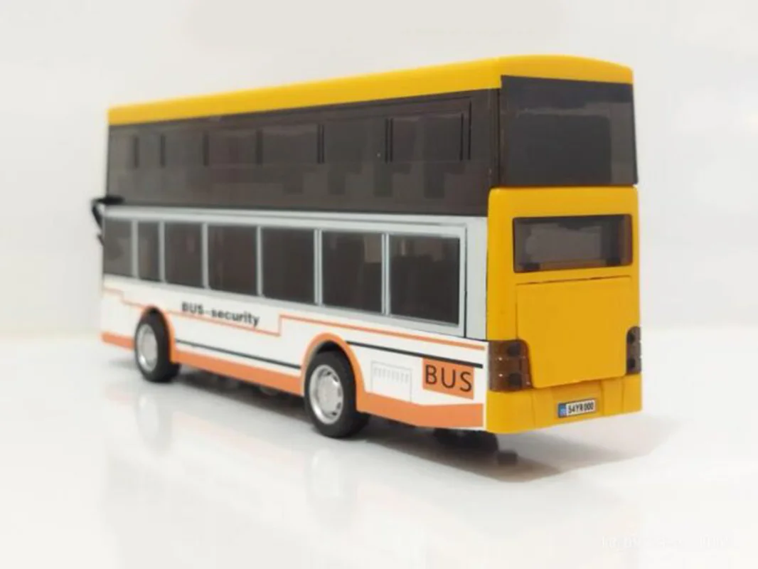 خرید ماشین فلزی یدینگ «اتوبوس دو طبقه عقبکش موزیکال، نور و صدا» ماشین فلزی Yeading Toys Bus Securtity Metal double-decker bus Yeading YD632