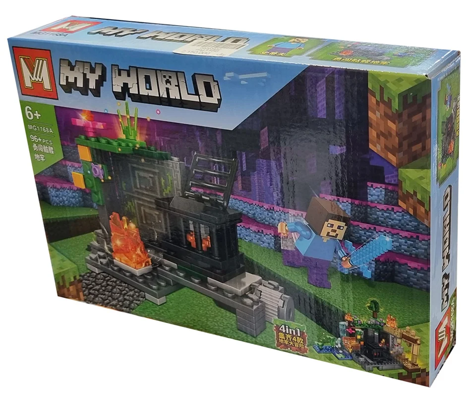 خرید لگو ماینکرفت، لگو ماینکرافت، لگو ساختمان، لگو اسکلت، لگو «ماینکرفت، زندان و استیو» Lego MW My World Minecraft Steve MG1168A