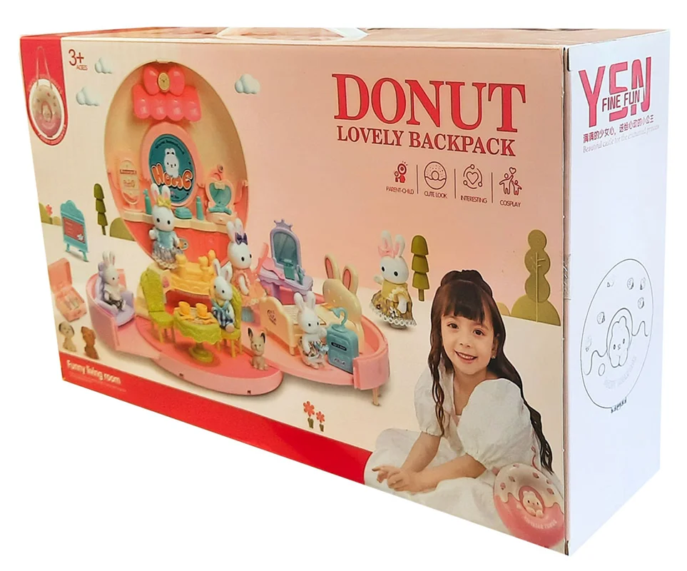 خرید اسباب بازی «کوله پشتی خانه خرگوشی طرح دونات» Dreamy Donut Lovely Backpack No.6695