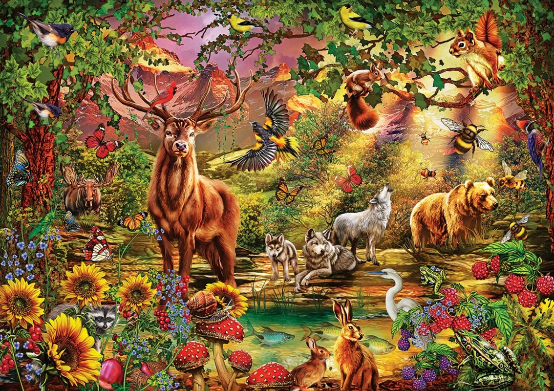 خرید پازل جنگل، پازل جادو، پارل طلسم، آرت پازل 1000 تکه پازل «جنگل طلسم شده» Heidi Art Puzzle Enchanted Forest 1000 pcs 5176