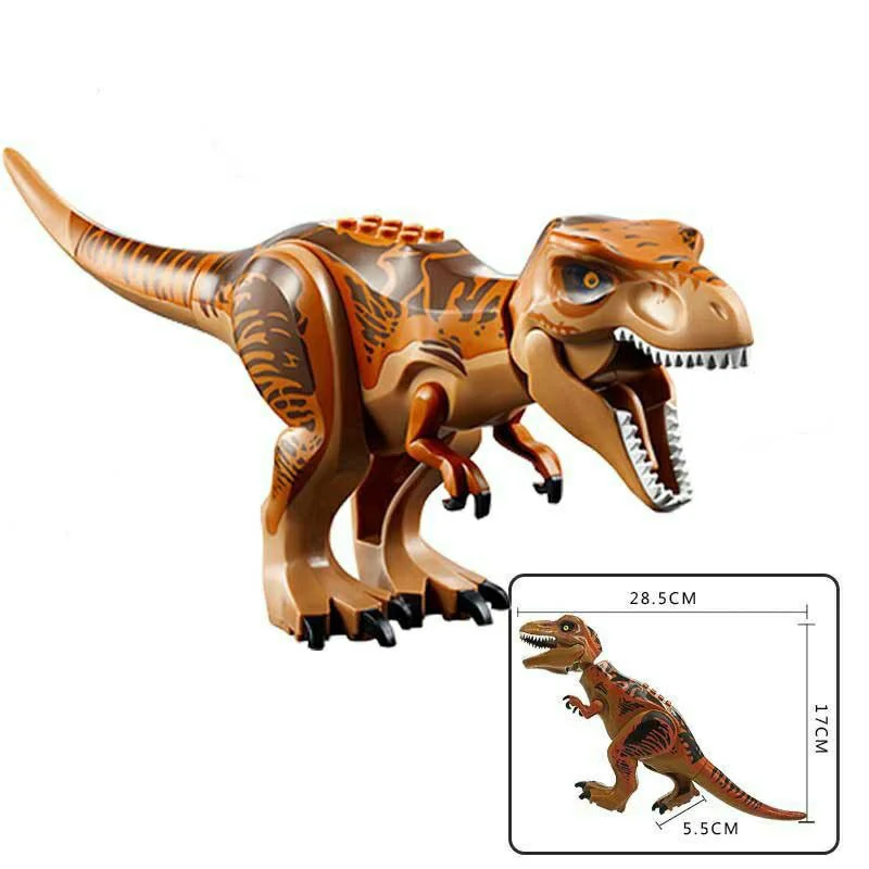 خرید لگو ساختنی «دایناسور بزرگ و کوچک، آدمک لگویی و سفینه» لگو  YG Jurassic Tyrannosaurus ReX World Dinosaur Building Blocks Bricks YG 77069-1