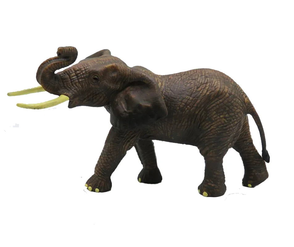 خرید فیگور حیوان وحشی فیگور «فیل بزرگ سر بالا» فیگور مدل واقعی حیوانات، مجسمه حیوان، مدل شبیه سازی شده حیوان Big Elephant Head Up Simulation Model Wild Animals figure