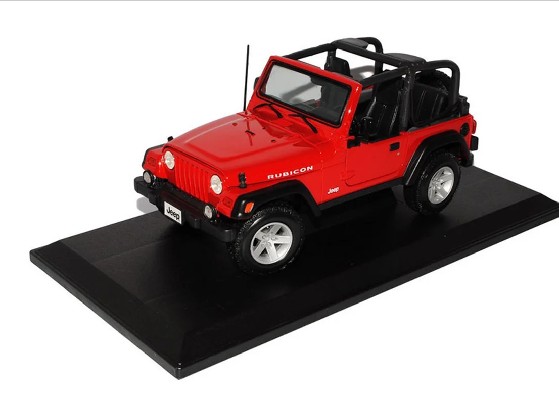 خرید ماشین فلزی مایستو «جیپ رانگلر 2004» ماشین فلزی Maisto 2004 Jeep Wrangler Rubicon Car, Red 31663