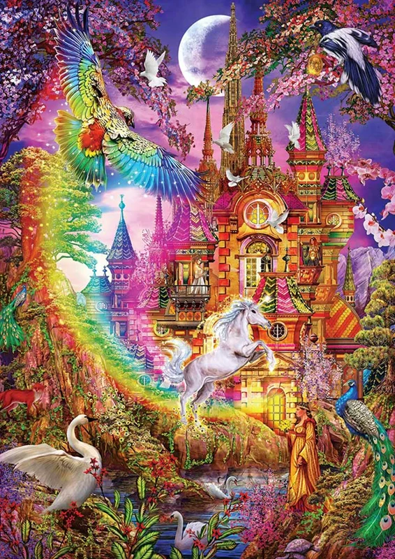 خرید پازل آرت 500 تکه پازل «قلعه رنگین کمان» Art Puzzle Rainbow Castle 500 pcs 5075 پازل قلعه، پازل رنگین کمان،