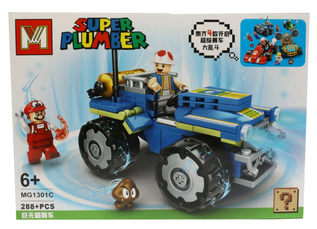 خرید لگو تود، لگو ماشین مسابقه، لگو ماریو، لگو شهری، لگو ماشین ماریو، لگو سوپر مسابقه ماریو، لگو «سوپر ماریو ماشین مسابقه تود»  Lego Super Toad car 1301C