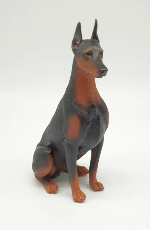خرید فیگور حیوان وحشی فیگور «سگ نشسته دوبرمن پینشر» فیگور مدل واقعی حیوانات، مجسمه حیوان، مدل شبیه سازی شده حیوان Doberman Pinscher Simulation Model Animals Figure PL127-1477