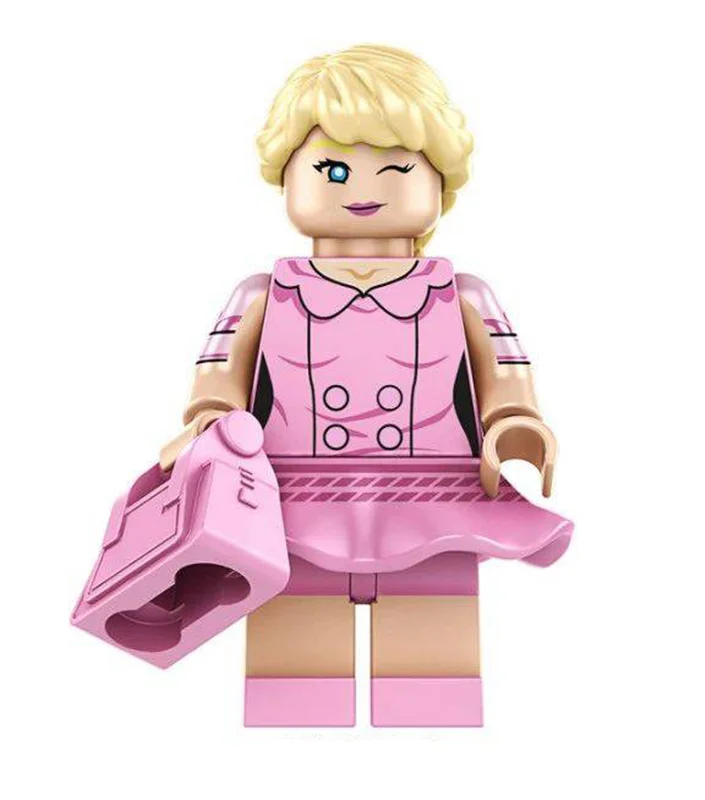 لگو «باربی کیف دار چشمک زن» خرید آدمک لگویی فله مینی فیگور لگویی  Kopf Minifigures Lego Movies and TV Barbie KF3011
