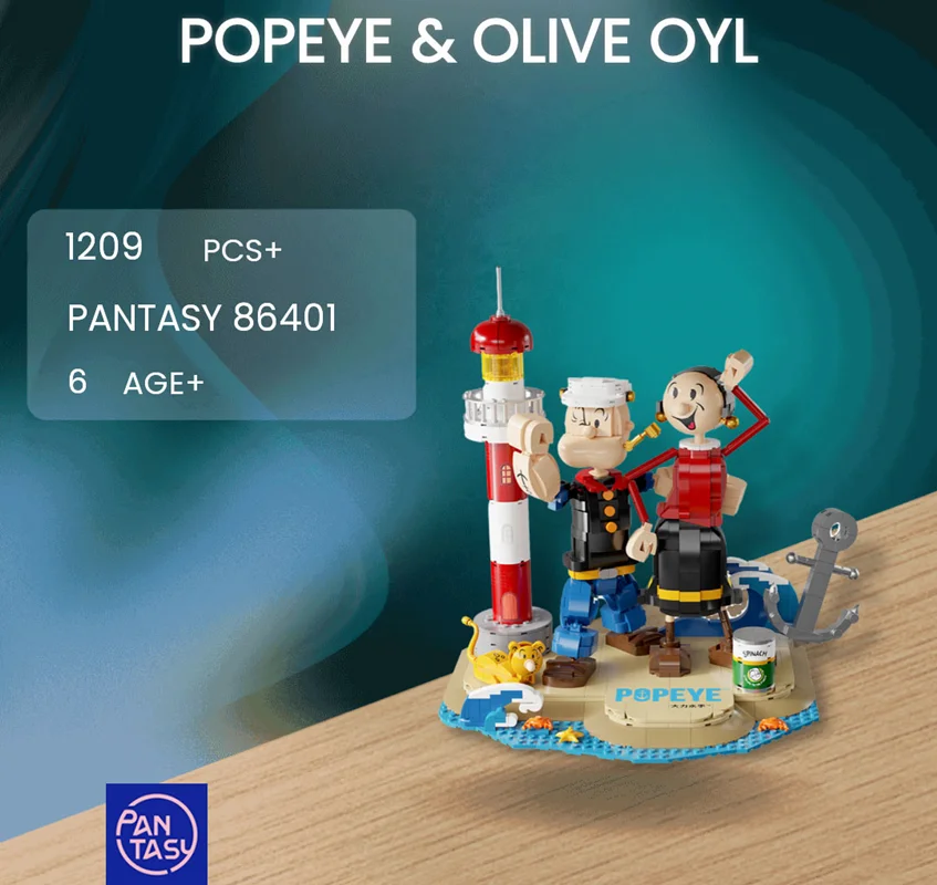 لگو زن ملوان زبل، لگو ملوان زبل و لگو آلیو، خرید لگو پنتاسی «لگو ملوان زبل و لگو آلیو» Pantasy Blocks Popeye & Olive Buildable Characters PAN-86401