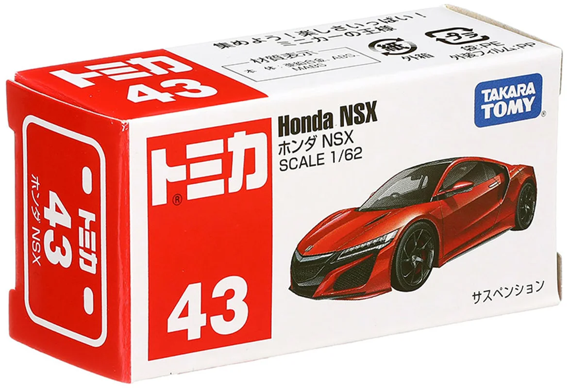 جعبه ماکت فلزی ماشین 1/62  Takara Tomy Tomica Honda NSX  تومی تویمکا هوندا قرمز