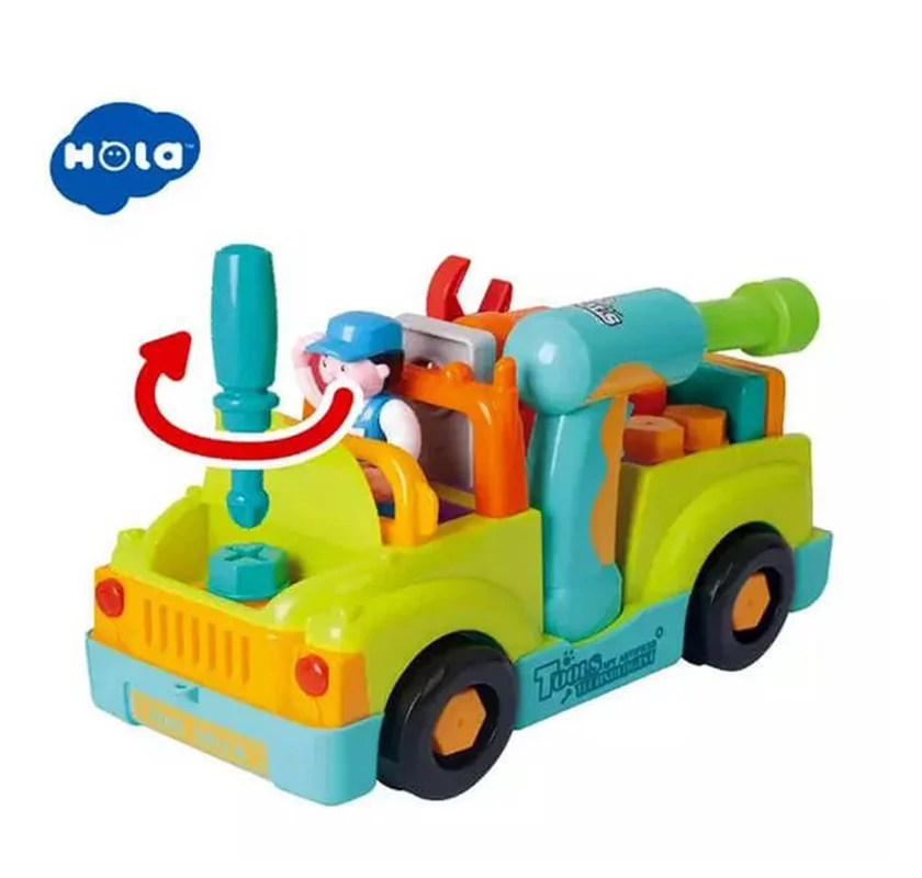 خرید اسباب بازی هولا تویز هولی تویز هالی تویز «ماشین آموزشی کامیون ابزار مکانیکی» Hola Toys Car Handyman truck No.6109